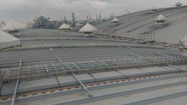 鶴見資源化センター屋根落下防止対策工事